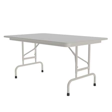 Correll CFA Adjustable Melamine Folding Tables 30x48 Gray Granite CFA3048M-15